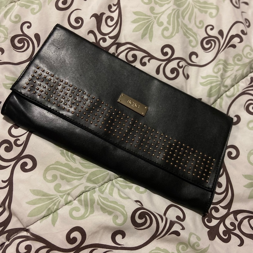 BCBG STUDDED CLUTCH!!